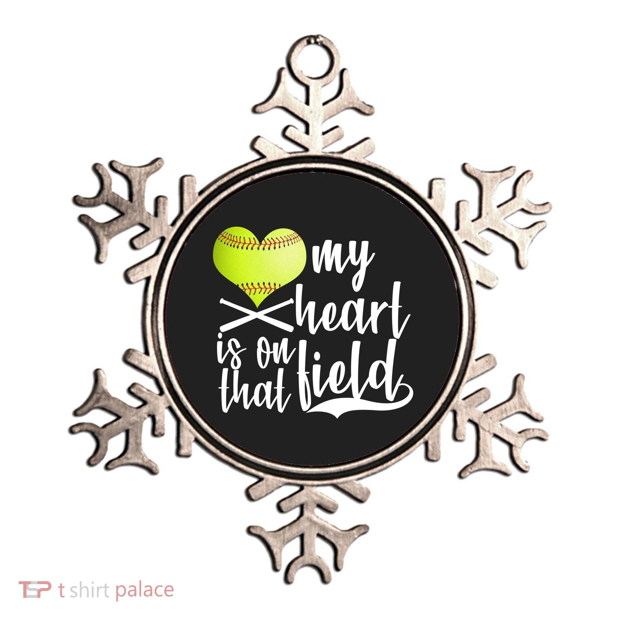 My Heart Is On That Field Baseball Ornament