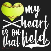 My Heart Is On That Field Baseball Golf Towel thumb 3