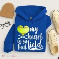 My Heart Is On That Field Baseball Hoodie thumb 4