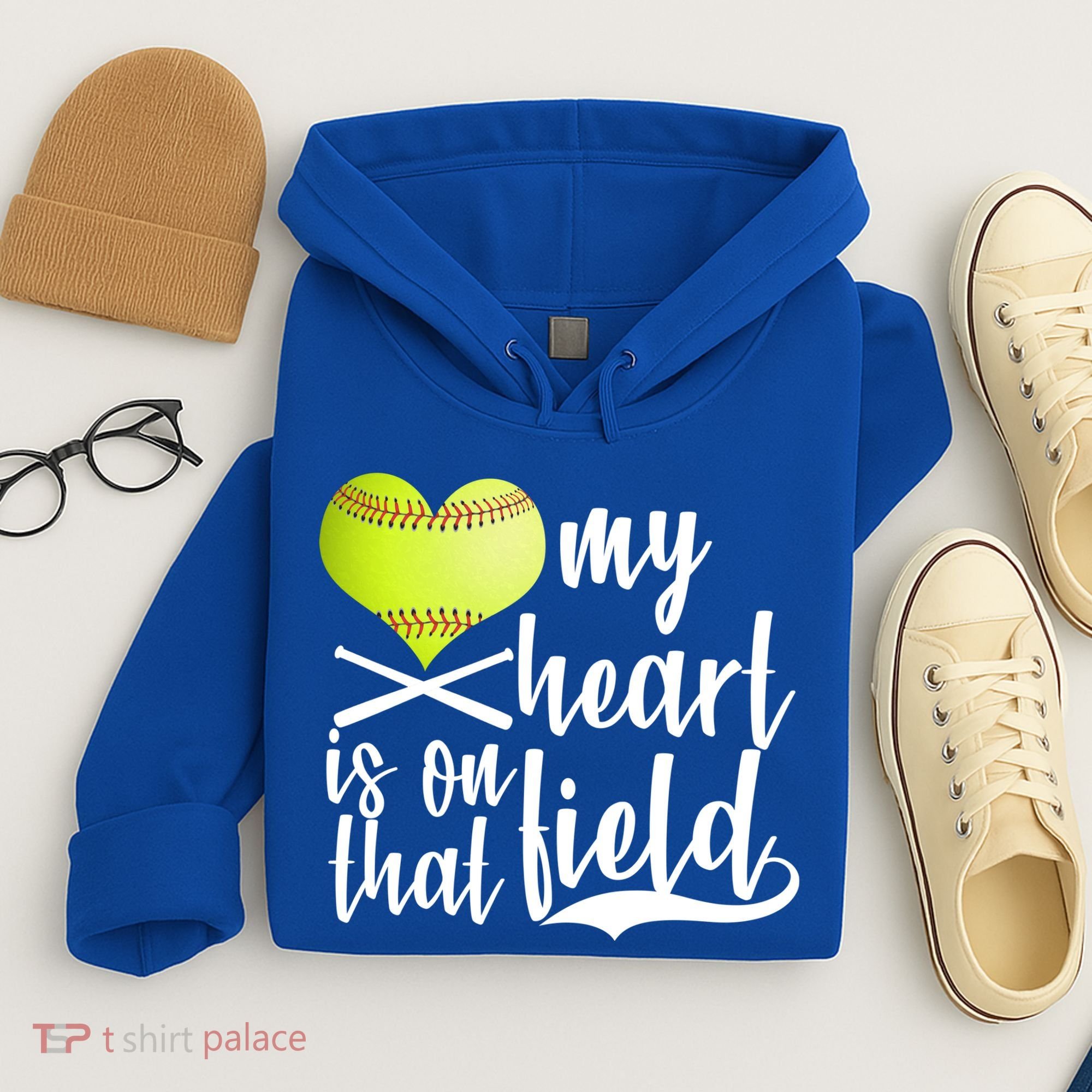 My Heart Is On That Field Baseball Hoodie