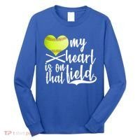 My Heart Is On That Field Baseball Long Sleeve Shirt thumb 0