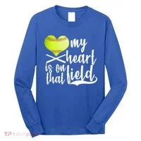 My Heart Is On That Field Baseball Long Sleeve Shirt thumb 0