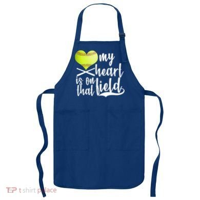 My Heart Is On That Field Baseball Apron