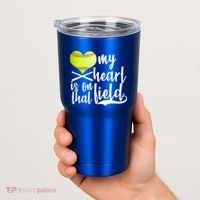 My Heart Is On That Field Baseball Tumbler thumb 2