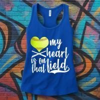 My Heart Is On That Field Baseball Women's Tank Top thumb 3