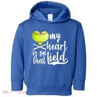My Heart Is On That Field Baseball Toddler Hoodie thumb 0