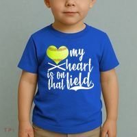 My Heart Is On That Field Baseball Toddler T-Shirt thumb 2