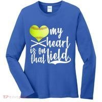 My Heart Is On That Field Baseball Women's Long Sleeve Shirt thumb 0