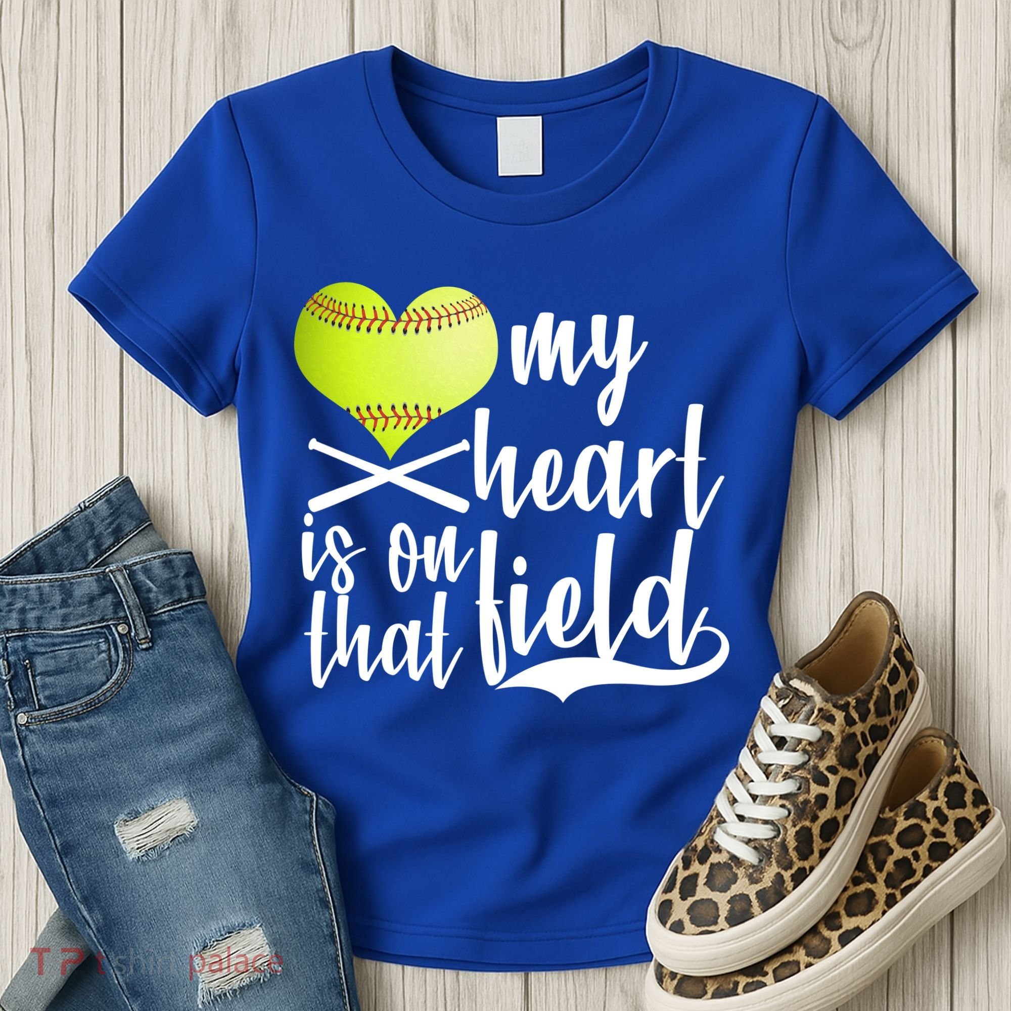 My Heart Is On That Field Baseball Women's T-Shirt