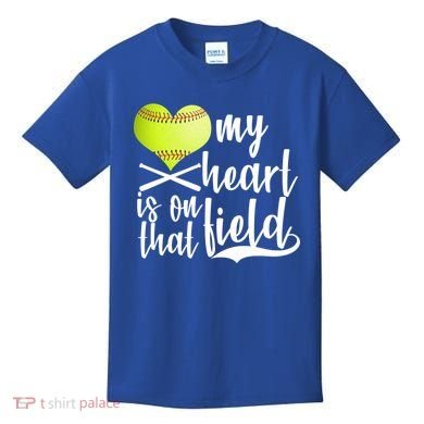 My Heart Is On That Field Baseball Kids T-Shirt