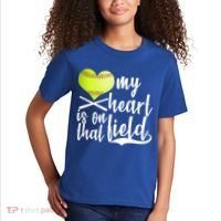 My Heart Is On That Field Baseball Kids T-Shirt thumb 2