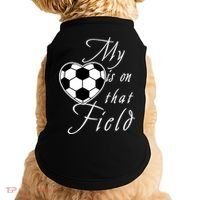 My Heart Is On that Field Cute Soccer Doggie Tank thumb 0