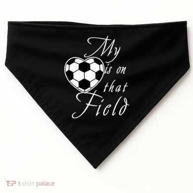 My Heart Is On that Field Cute Soccer USA-Made Doggie Bandana