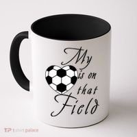 My Heart Is On that Field Cute Soccer Coffee Mug thumb 0