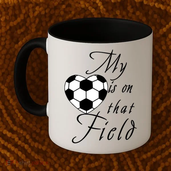My Heart Is On that Field Cute Soccer Coffee Mug