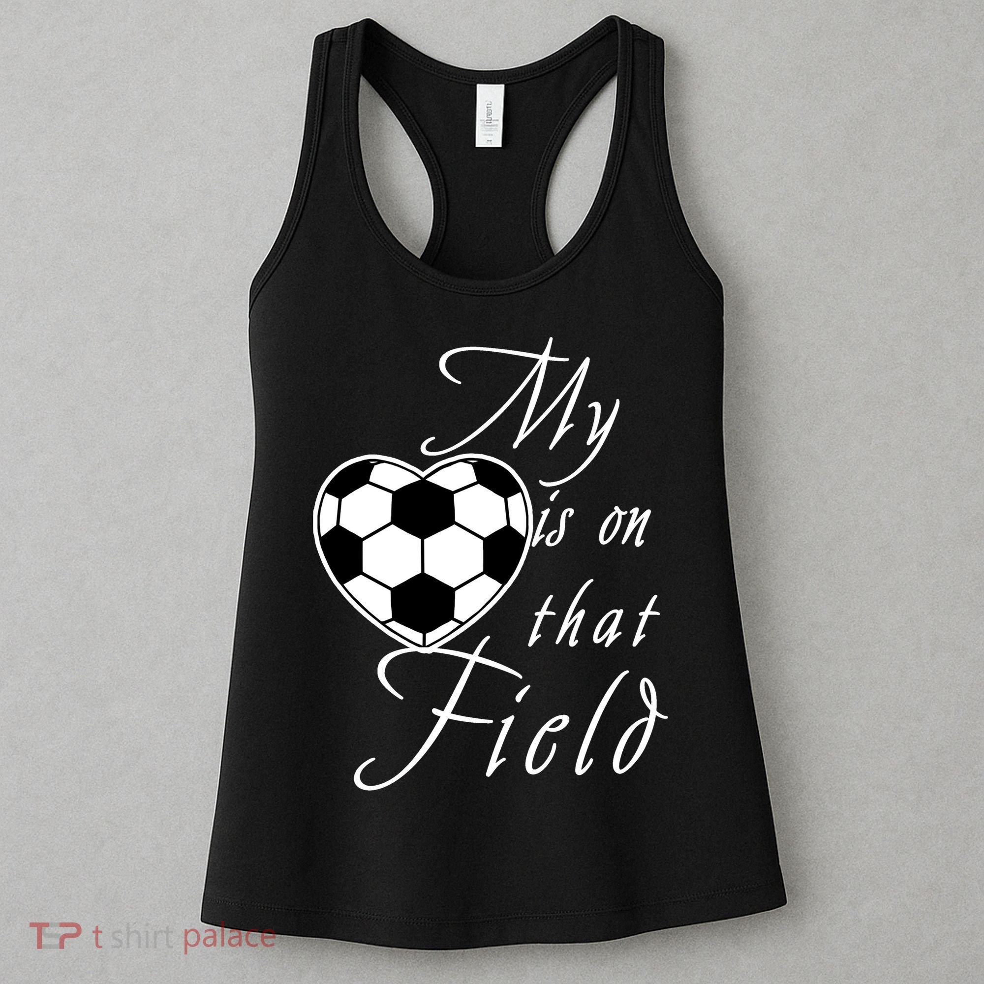My Heart Is On that Field Cute Soccer Women's Tank Top