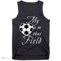 My Heart Is On that Field Cute Soccer Tank Top thumb 0