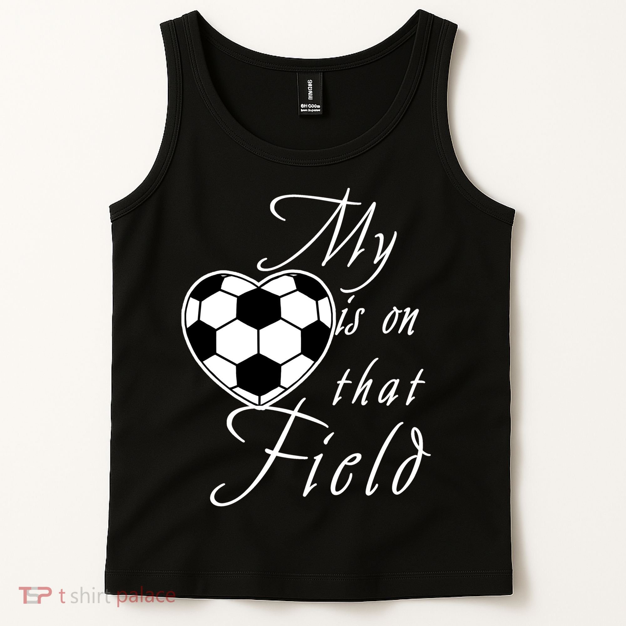 My Heart Is On that Field Cute Soccer Tank Top