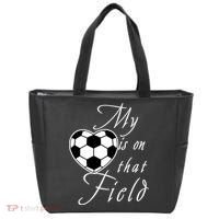 My Heart Is On that Field Cute Soccer Tote Bag thumb 0