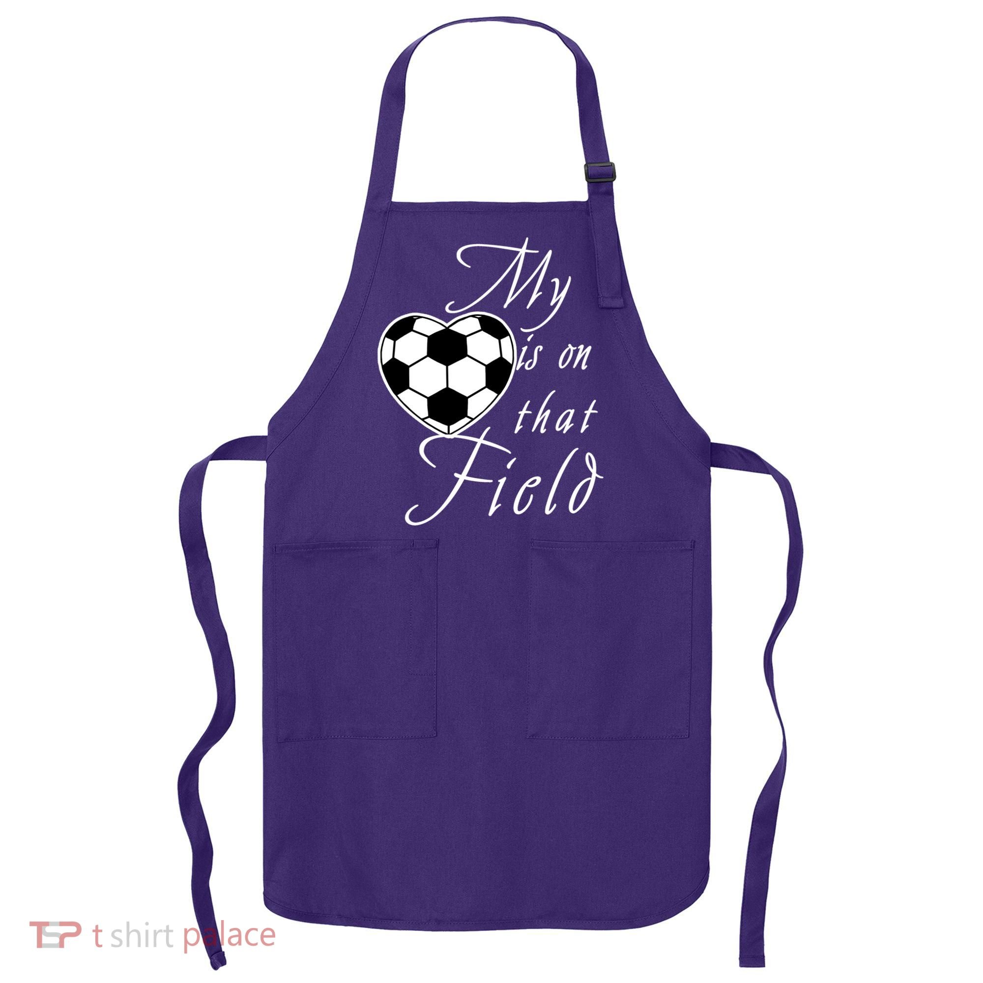 My Heart Is On that Field Cute Soccer Apron