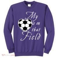 My Heart Is On that Field Cute Soccer Sweatshirt thumb 0