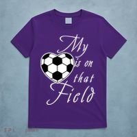 My Heart Is On that Field Cute Soccer T-Shirt thumb 5