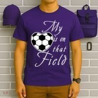 My Heart Is On that Field Cute Soccer T-Shirt thumb 6