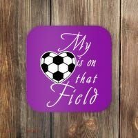 My Heart Is On that Field Cute Soccer Coaster thumb 0