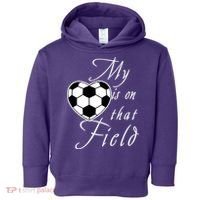 My Heart Is On that Field Cute Soccer Toddler Hoodie thumb 0