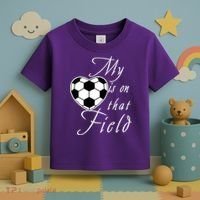 My Heart Is On that Field Cute Soccer Toddler T-Shirt thumb 3
