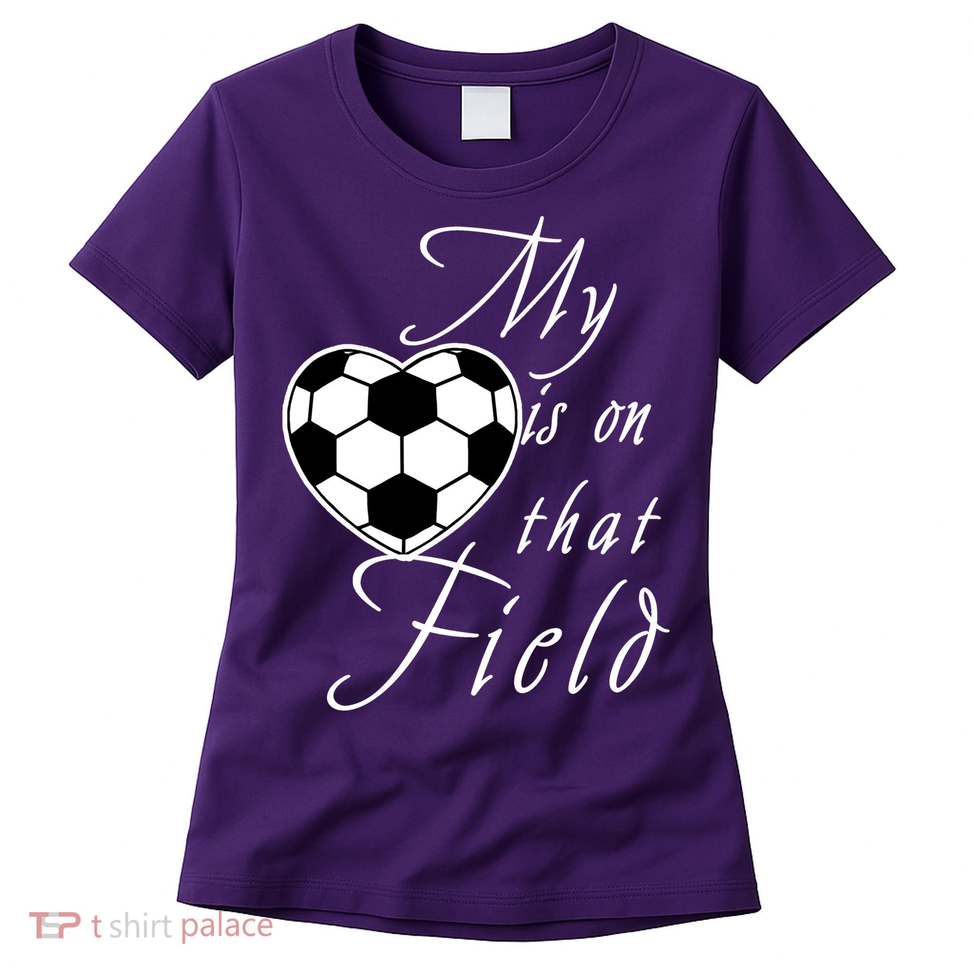 My Heart Is On that Field Cute Soccer Women's T-Shirt