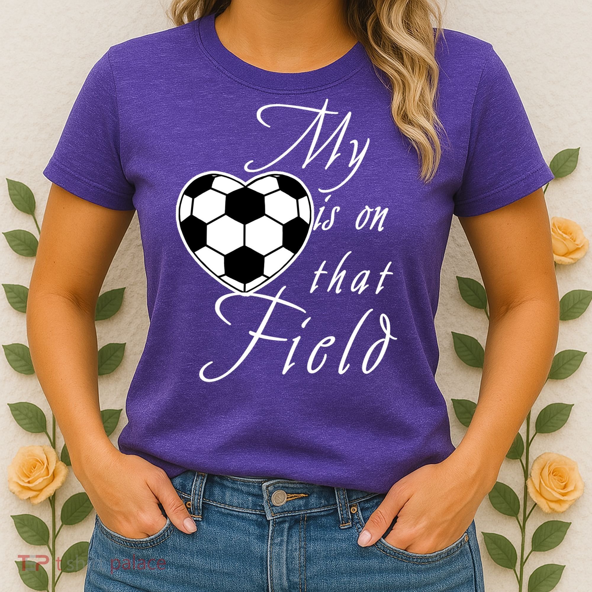 My Heart Is On that Field Cute Soccer Women's T-Shirt