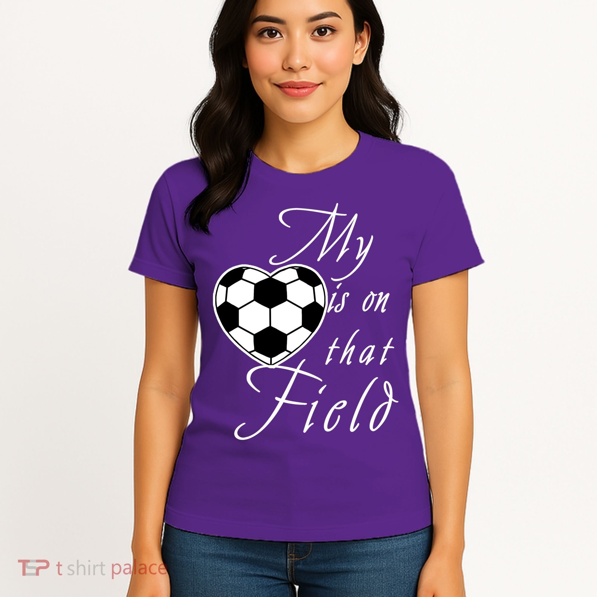 My Heart Is On that Field Cute Soccer Women's T-Shirt