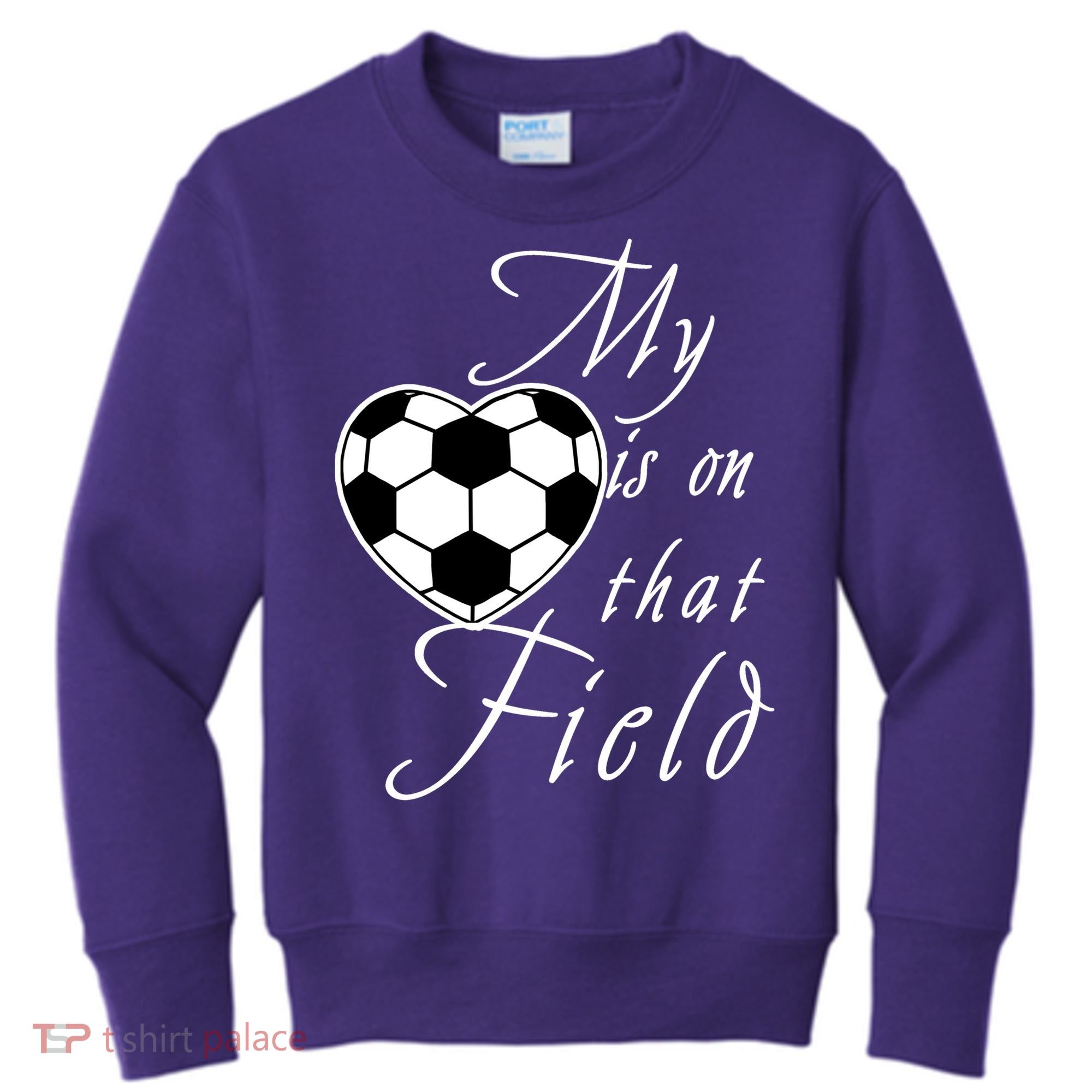 My Heart Is On that Field Cute Soccer Kids Sweatshirt