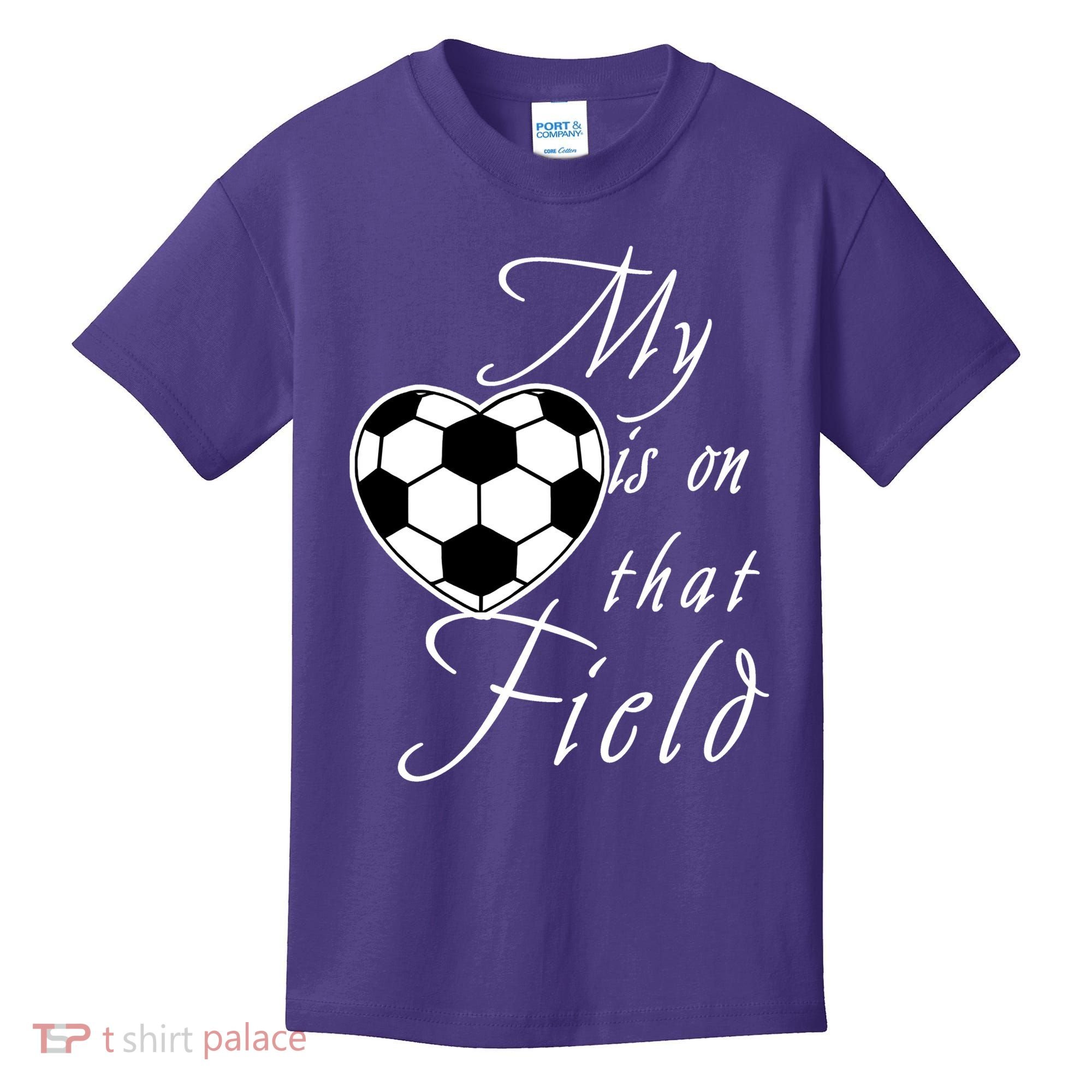 My Heart Is On that Field Cute Soccer Kids T-Shirt