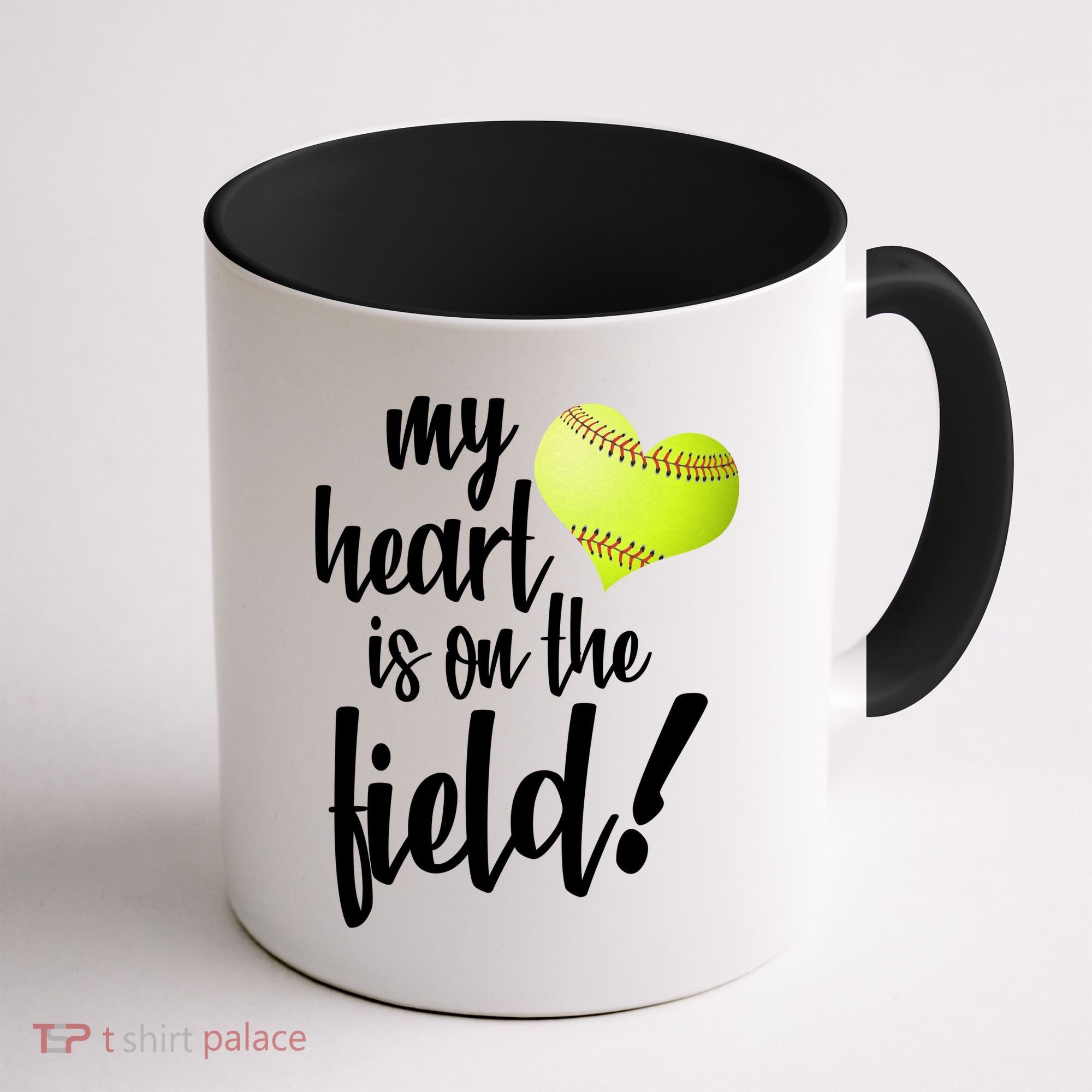 My Heart Is On The Field Baseball Player Coffee Mug