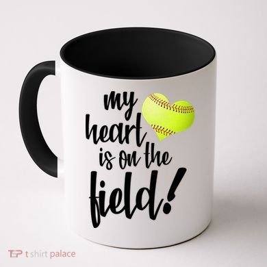 My Heart Is On The Field Baseball Player Coffee Mug