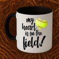 My Heart Is On The Field Baseball Player Coffee Mug thumb 2