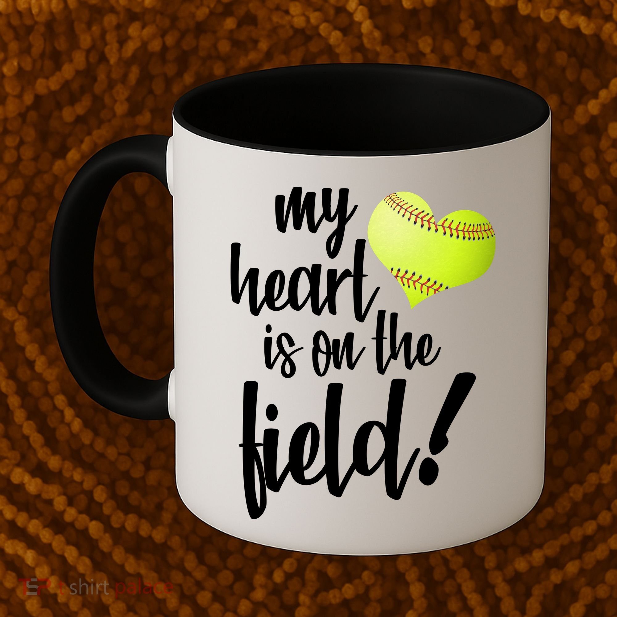 My Heart Is On The Field Baseball Player Coffee Mug