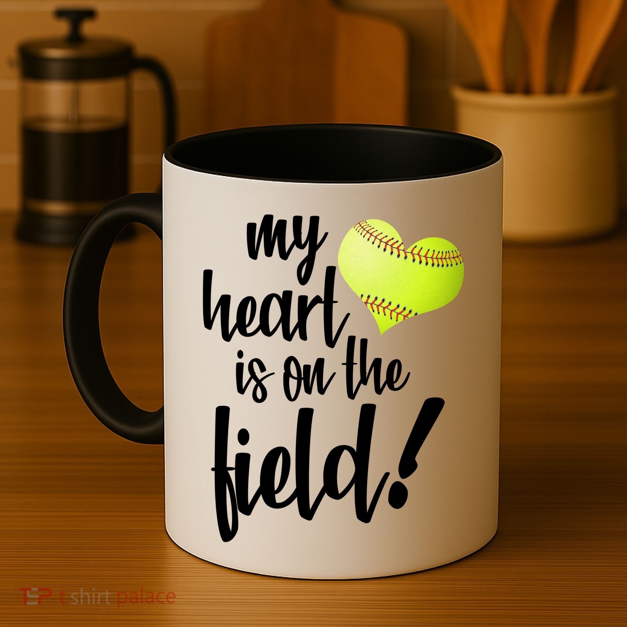 My Heart Is On The Field Baseball Player Coffee Mug