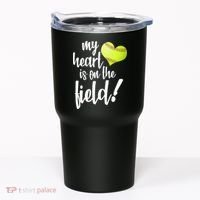 My Heart Is On The Field Baseball Player Tumbler thumb 0