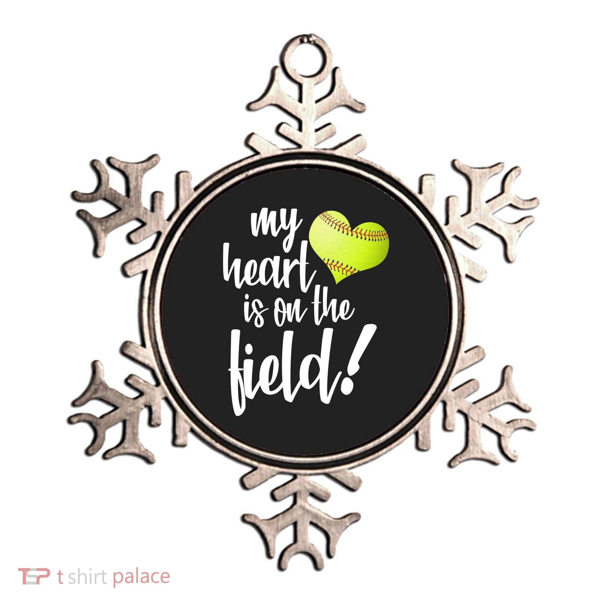 My Heart Is On The Field Baseball Player Ornament