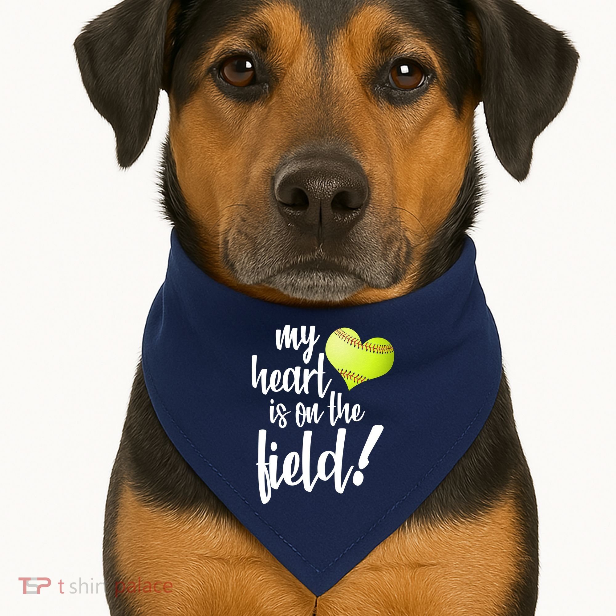 My Heart Is On The Field Baseball Player USA-Made Doggie Bandana