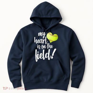 My Heart Is On The Field Baseball Player Hoodie