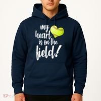 My Heart Is On The Field Baseball Player Hoodie thumb 2