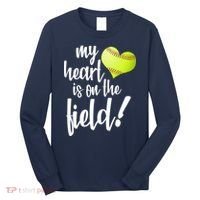 My Heart Is On The Field Baseball Player Long Sleeve Shirt thumb 0