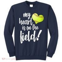 My Heart Is On The Field Baseball Player Sweatshirt thumb 0