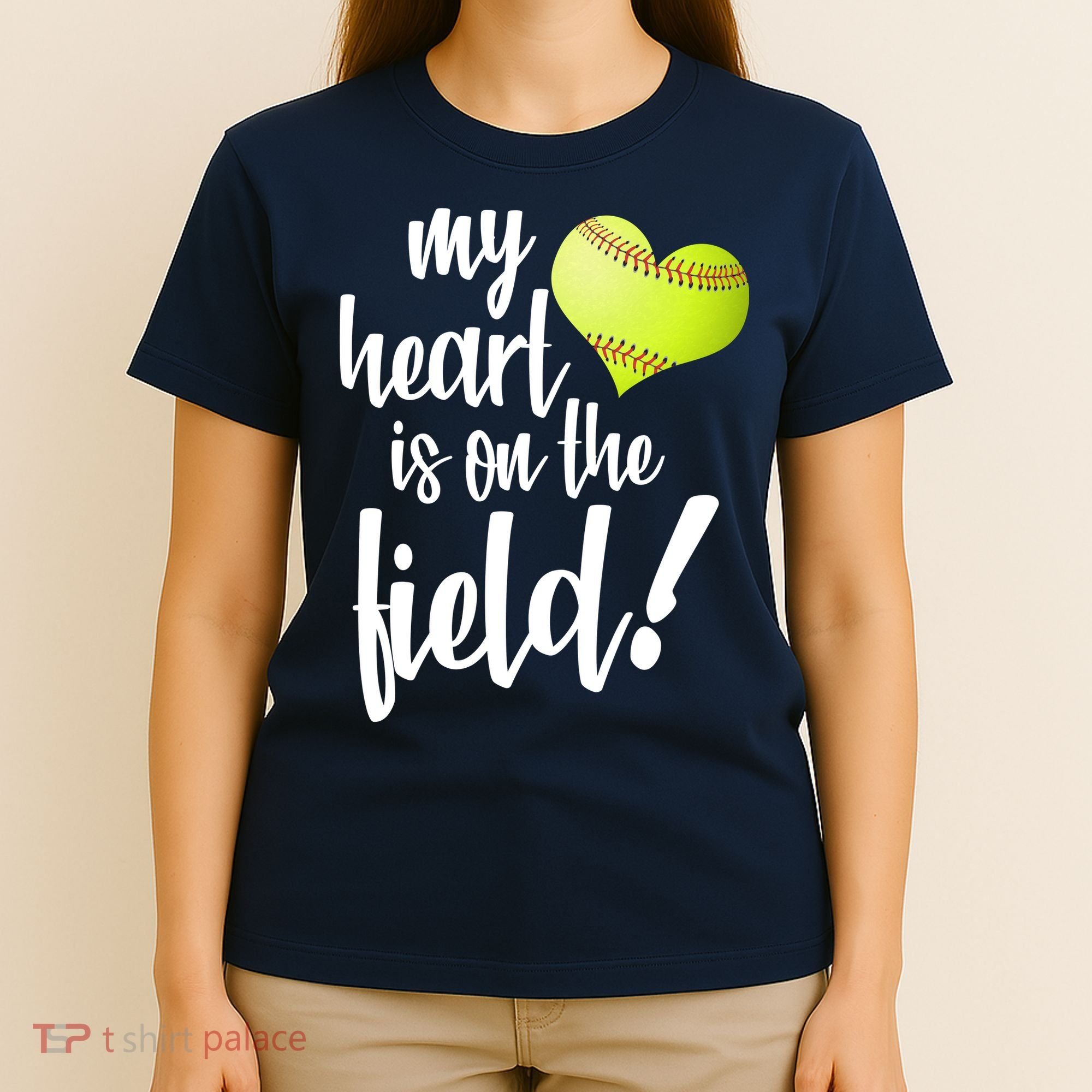 My Heart Is On The Field Baseball Player T-Shirt