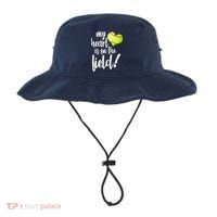 My Heart Is On The Field Baseball Player Bucket Hat thumb 0