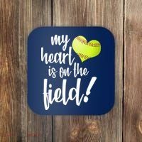 My Heart Is On The Field Baseball Player Coaster thumb 0